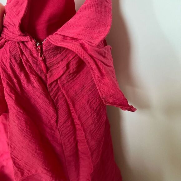 NWT Club Monaco Tiered Maxi Dress w Belt Sleeveless Scoop Neck Sun Dress Pink 0 - Picture 9 of 13